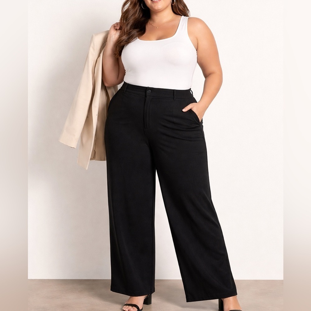 GAP Black Wide-Leg Pants Size 20